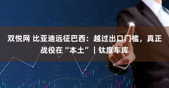 双悦网 比亚迪远征巴西：越过出口门槛，真正战役在“本土”｜钛度车库