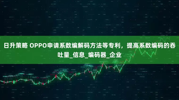 日升策略 OPPO申请系数编解码方法等专利，提高系数编码的吞吐量_信息_编码器_企业